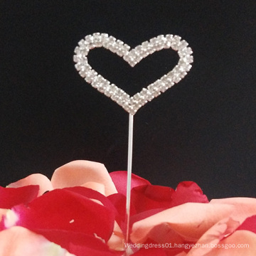 Rhinestone Heart Wedding Cake Topper Cupcake Topper Decoration